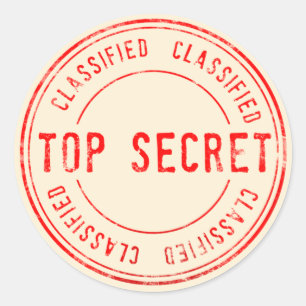 Top Secret Mission Birthday Party Secret agent Spy Classic Round Sticker