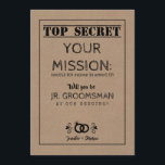 Top Secret Mission - Junior Groomsman Proposal Invitation<br><div class="desc">Secret mission jr. groomsman proposal card</div>