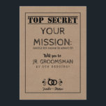 Top Secret Mission - Junior Groomsman Proposal Invitation<br><div class="desc">Secret mission jr. groomsman proposal card</div>