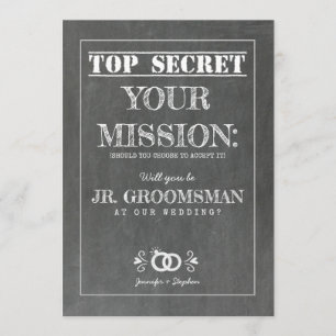 Top Secret Mission - Junior Groomsman Proposal Invitation