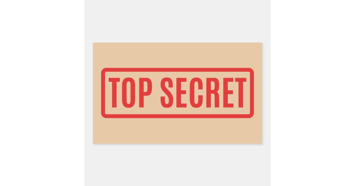 Top Secret Rectangular Sticker | Zazzle