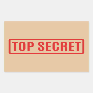 Top Secret Rectangular Sticker