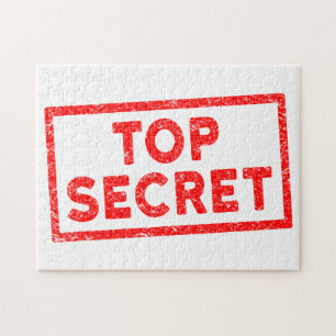 Top Secret Red Rubber Stamp Jigsaw Puzzle