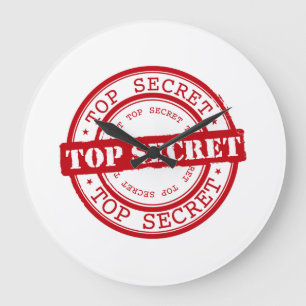 Top Secret Seal Large Clock