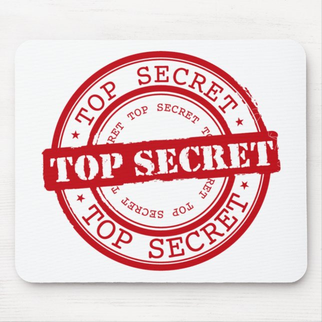 Top Secret Seal Mouse Mat (Front)