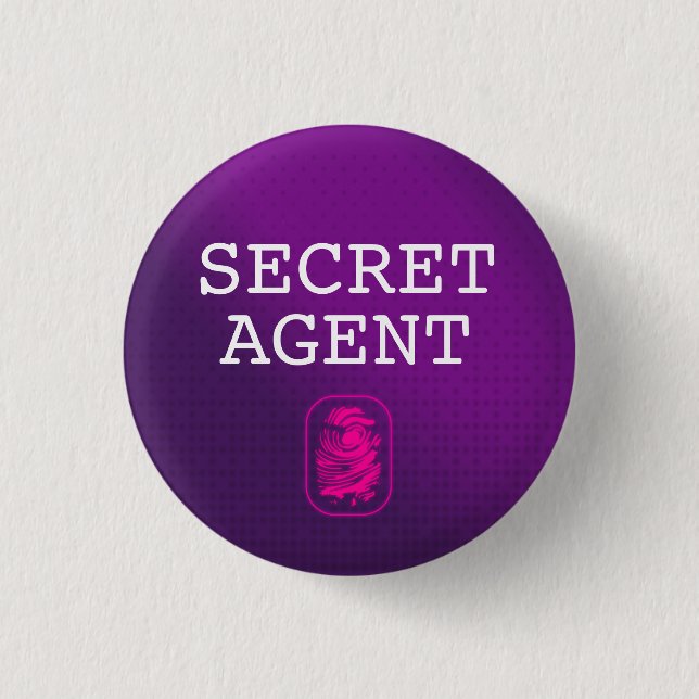 Top Secret / Secret Agent / Classified 3 Cm Round Badge (Front)