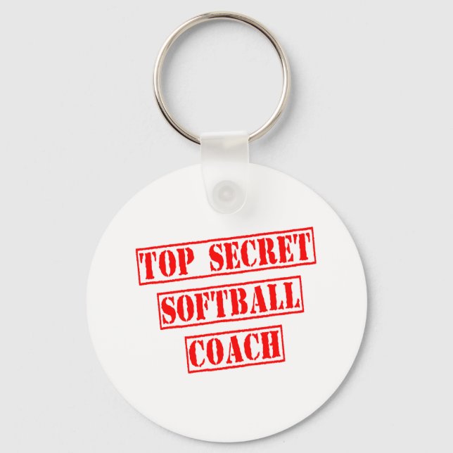 Top Secret Softball Coach Key Ring (Front)