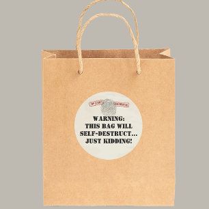 Top Secret Spy Mission Kids Party Classic Round Sticker