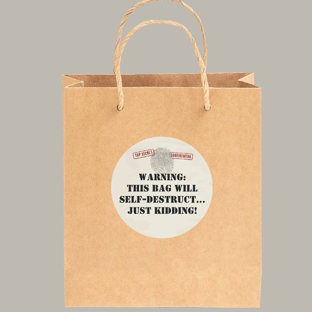 Top Secret Spy Mission Kids Party Classic Round Sticker (Creator Uploaded)