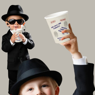 Top Secret Spy Mission Kids Party Paper Cups