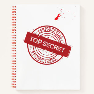 Top Secret Stamped Journal notebook