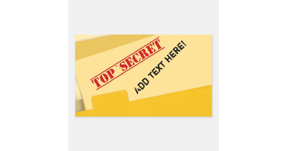 Top Secret Stickers Zazzle.co.uk