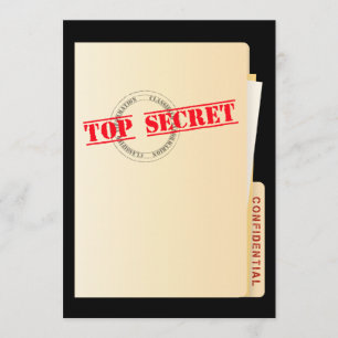 Top Secret Surprise Party Custom Invites