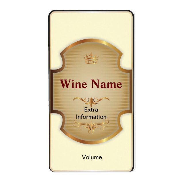 Top Shelf White Wine Label (Front)