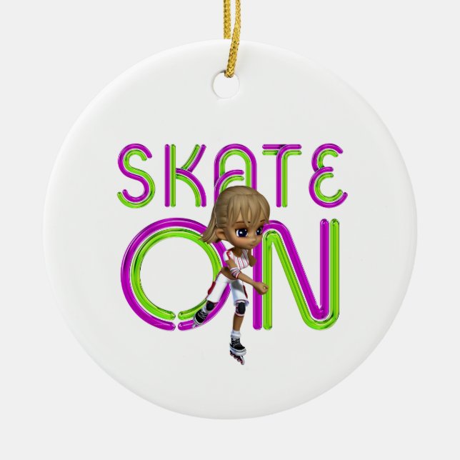 TOP Skate On Ceramic Tree Decoration (Front)