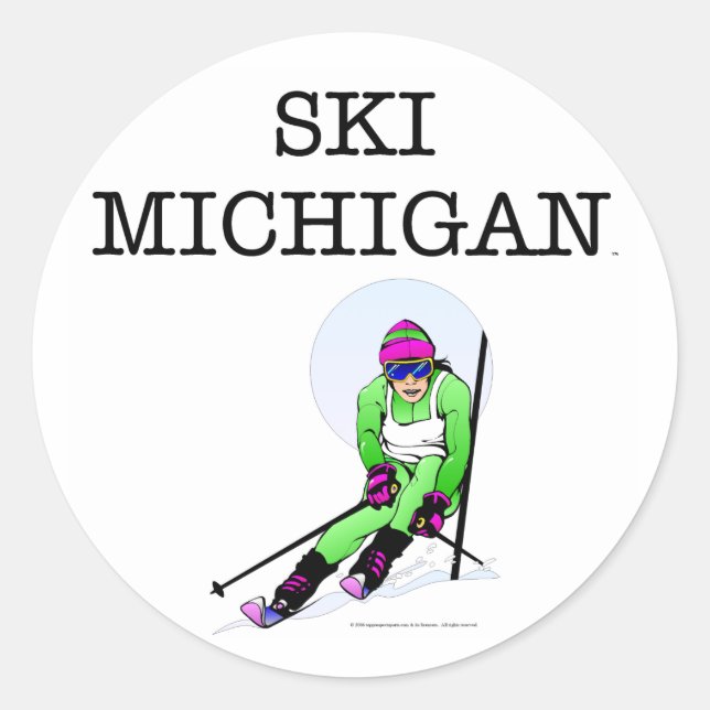 TOP Ski Michigan Classic Round Sticker (Front)