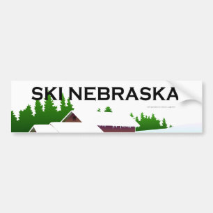 TOP Ski Nebraska Bumper Sticker
