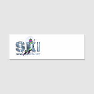 TOP Ski New Hampshire Name Tag