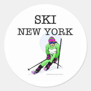 TOP Ski New York Classic Round Sticker