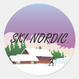 TOP Ski Nordic Classic Round Sticker