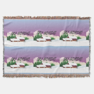TOP Ski Nordic Throw Blanket