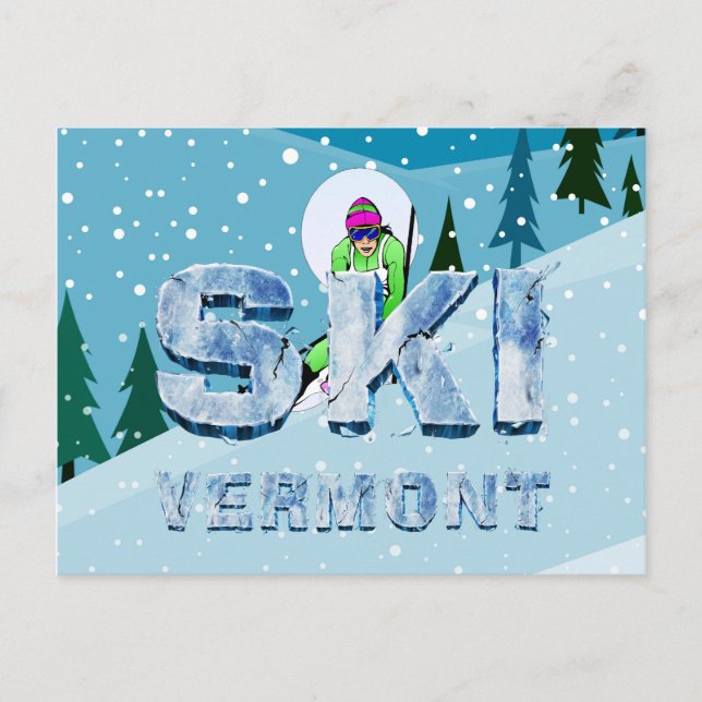 TOP Ski Vermont Postcard (Front)