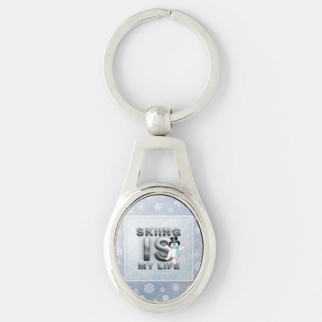 TOP Skiing is My Life Key Ring (Front)