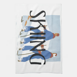 TOP Skiing Tea Towel