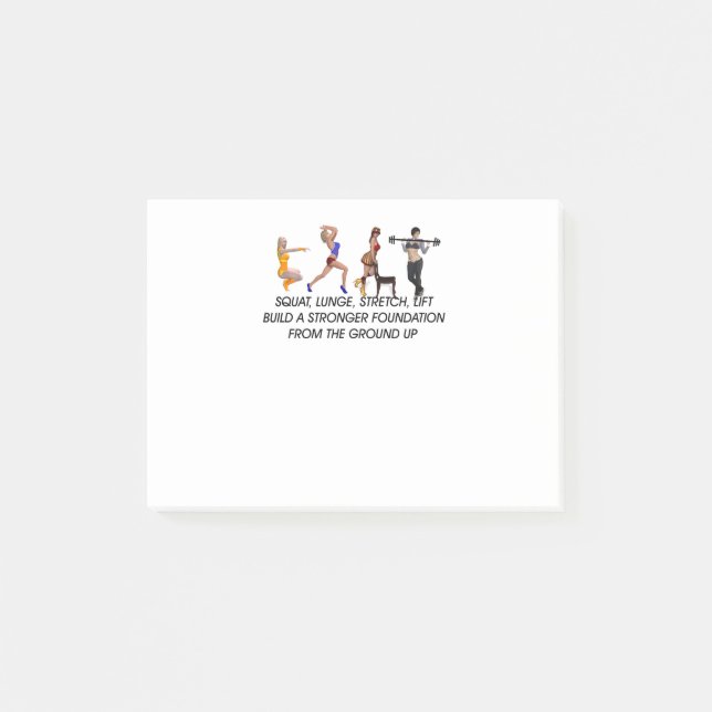 TOP Squat Slogan Post-it Notes (Front)