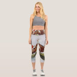 TOP Steeplechase Capri Leggings<br><div class="desc">Steeplechase themed capri leggings for the woman with a hedge to jump or horse fun in her style.</div>