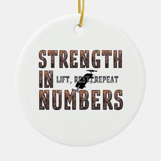 TOP Strength in Numbers Ceramic Tree Decoration (Front)