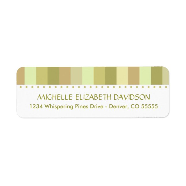 Top Stripes Personalised Return Address Labels (Front)