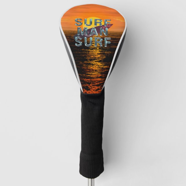 TOP Surf Man Surf Golf Head Cover (Front)
