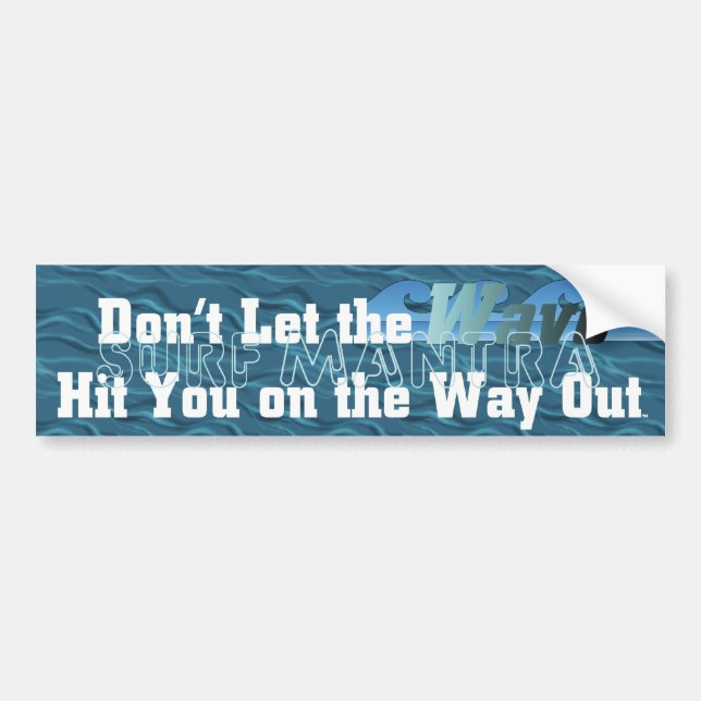 TOP Surf Mantra Bumper Sticker (Front)