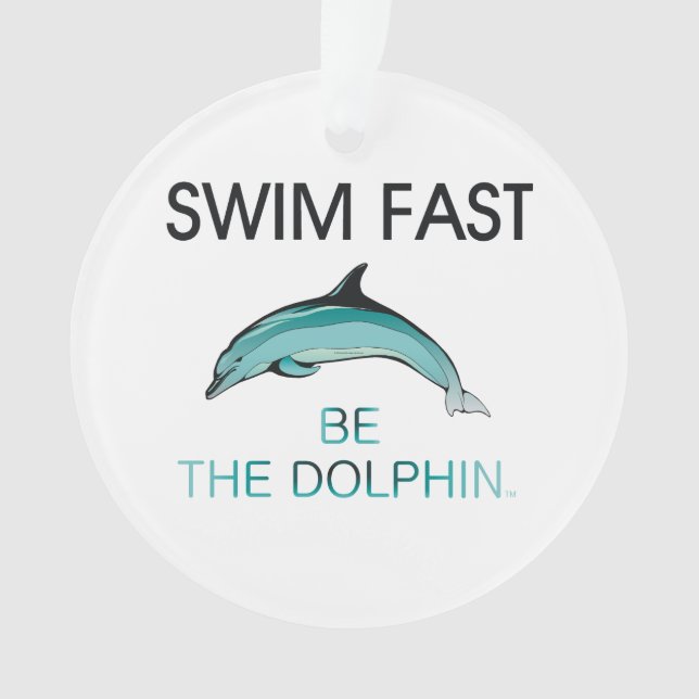 TOP Swim Dolphin Fast Ornament (Front)