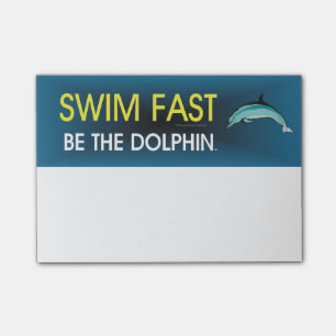 TOP Swim Dolphin Fast Post-it Notes