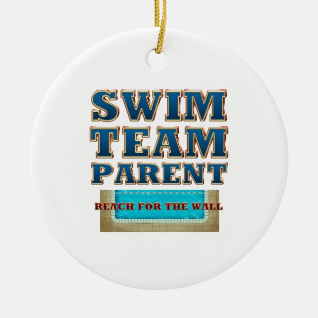 TOP Swim Team Parent Ceramic Tree Decoration (Front)