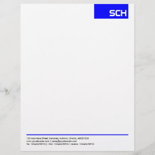 Top Tag - Blue Customised Letterhead