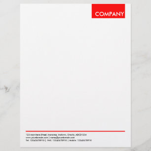 Top Tag - Red Customised Letterhead