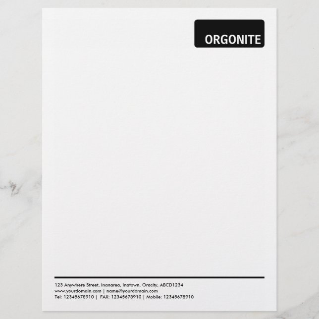 Top Tag v3 - Black Personalized Letterhead (Front)