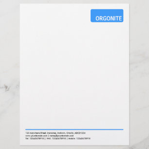 Top Tag v3 - Blue 3399FF Customized Letterhead