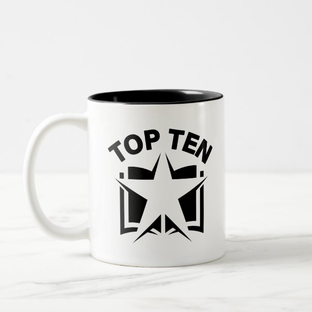 Top Ten Book Two-Tone Coffee Mug (Left)
