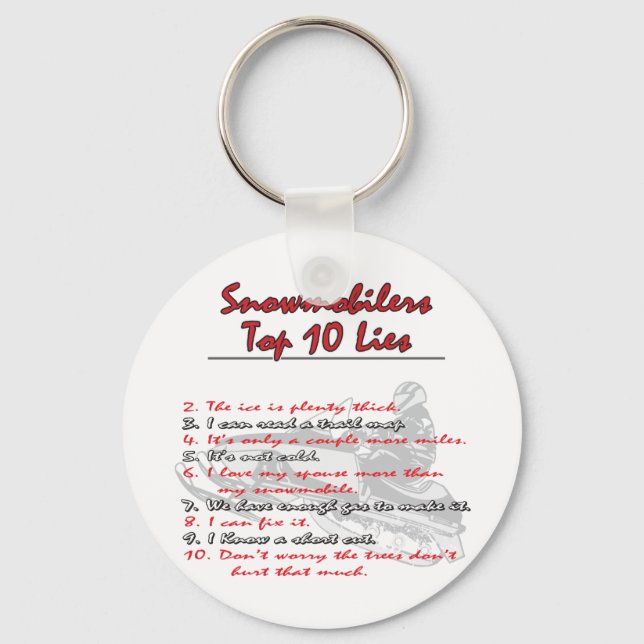 top-ten-on-Black-png Key Ring (Front)