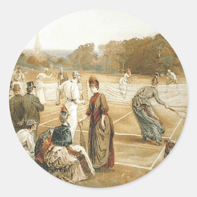 TOP Tennis Old School Classic Round Sticker (Front)