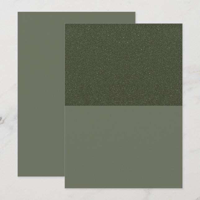 Top Textured Moss Green Flat Menu – Customisable (Front/Back)