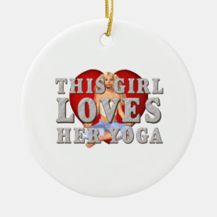 TOP This Girl Loves Yoga Ceramic Tree Decoration