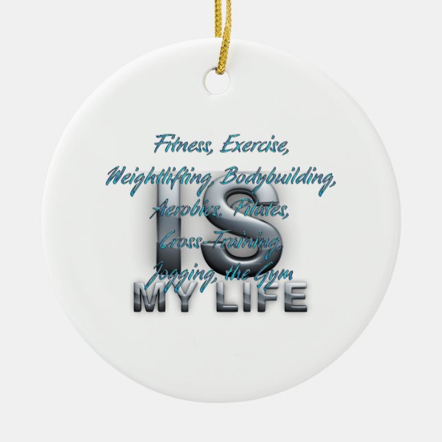 TOP Training Is My Life Ceramic Tree Decoration (Front)