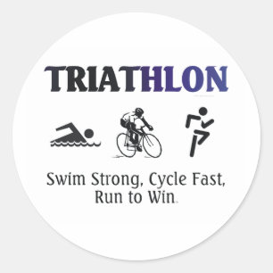 TOP Triathlon Classic Round Sticker