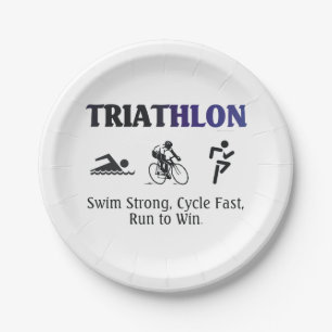 TOP Triathlon Paper Plate