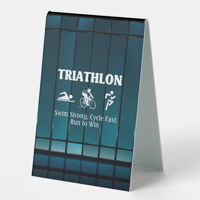TOP Triathlon Table Tent Sign (Front)